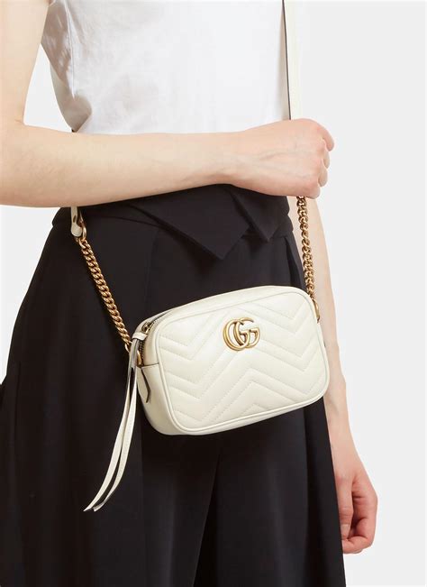 white gucci marmont bag medium|gucci marmont matelassé shoulder bag.